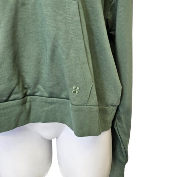 Sweaty Betty Womens After Class Relaxed V-Neck Pullover Hoodie, Green, Size 8-10 - Picture 4 of 9